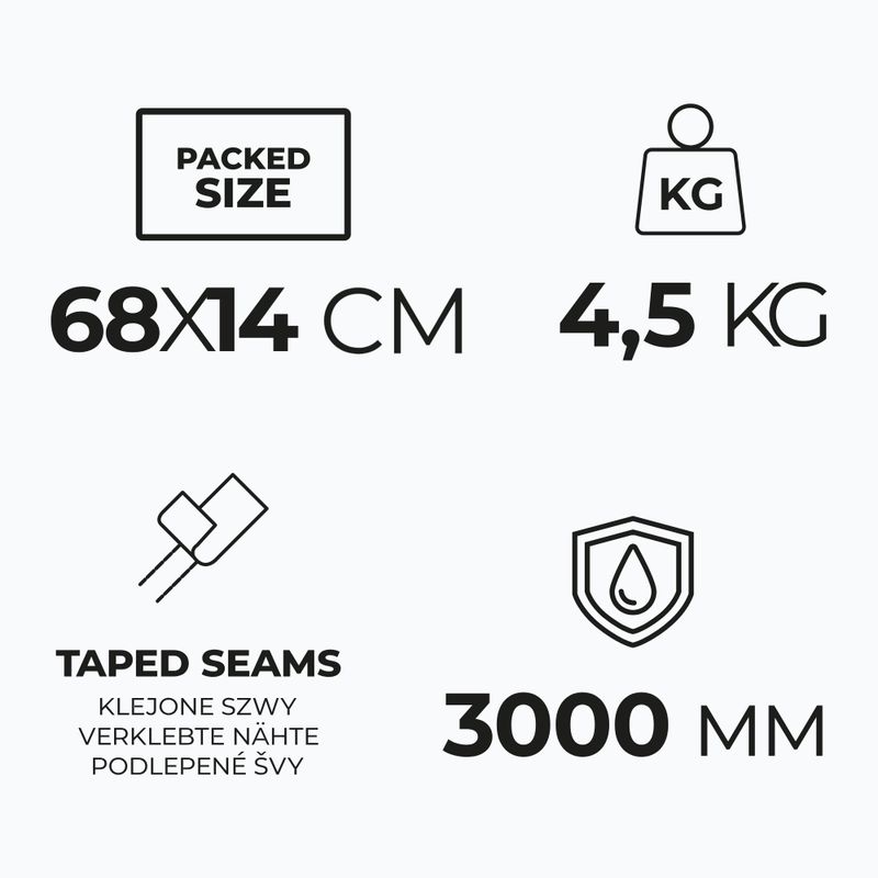 Четириместна палатка за къмпинг KADVA CAMPdome 4 зелена 8
