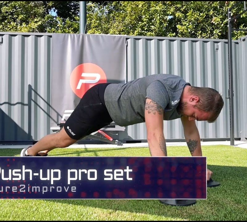 Ръкохватки за изтласкване Pure2Improve Push-up Pro Set червено/черно P2I202160 6