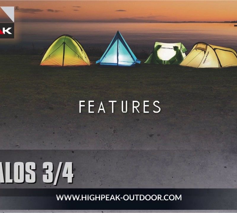 Палатка за къмпинг за 4 души High Peak Talos сиво-зелена 11510 11