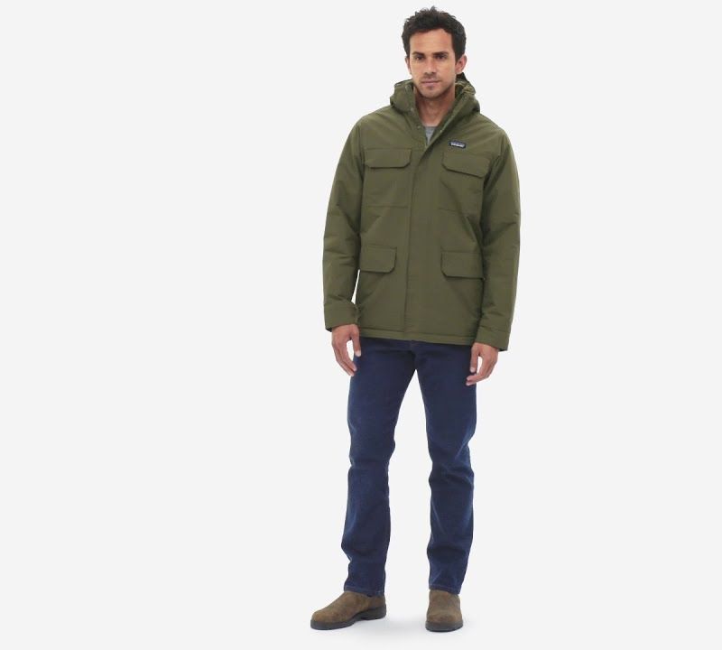 Patagonia Isthmus Parka basin green изолирано яке за мъже 12