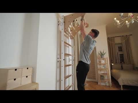 Стълба за гимнастика BenchK, бяла BK-211W+A204 15