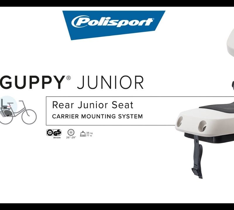 Polisport Guppy Junior CFS седалка за велосипед със заден багажник сива FO 8636100012 8