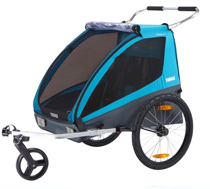 Ремарке за велосипеди Thule Coaster XT + количка Зелено 10101820 11