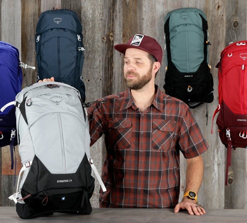 Osprey Stratos 44 л мъжка туристическа раница poinsettia red 10