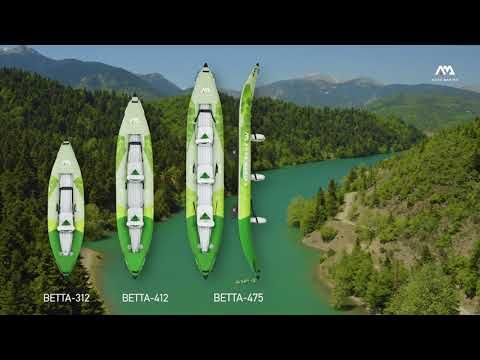 Aqua Marina Рекреационен каяк 13'6″ надуваем каяк за 2-ма души зелен Betta-412 17