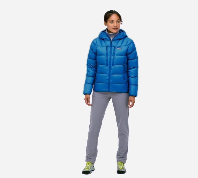 Patagonia дамско пухено яке Fitz Roy Down Hoody lagom blue 8