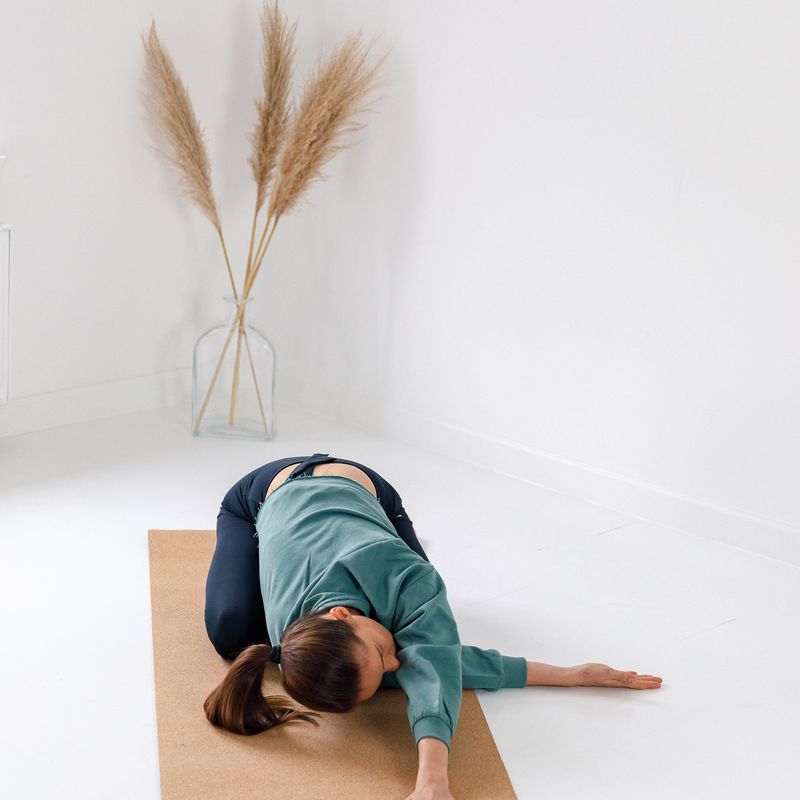 Подложка за йога XTREXO TPE корк 6 мм черна 10