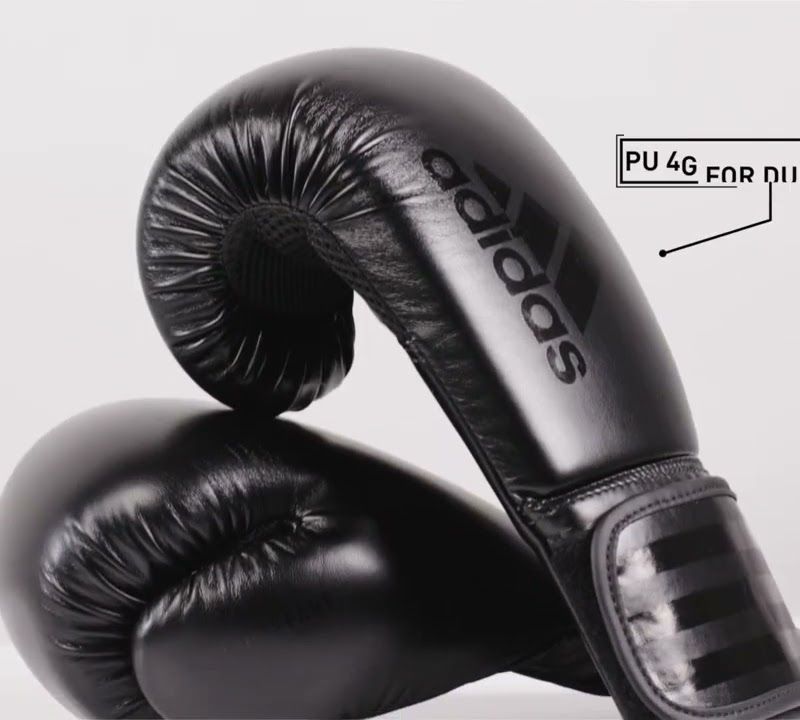 adidas Hybrid 80 боксови ръкавици черни/жълти ADIH80 8