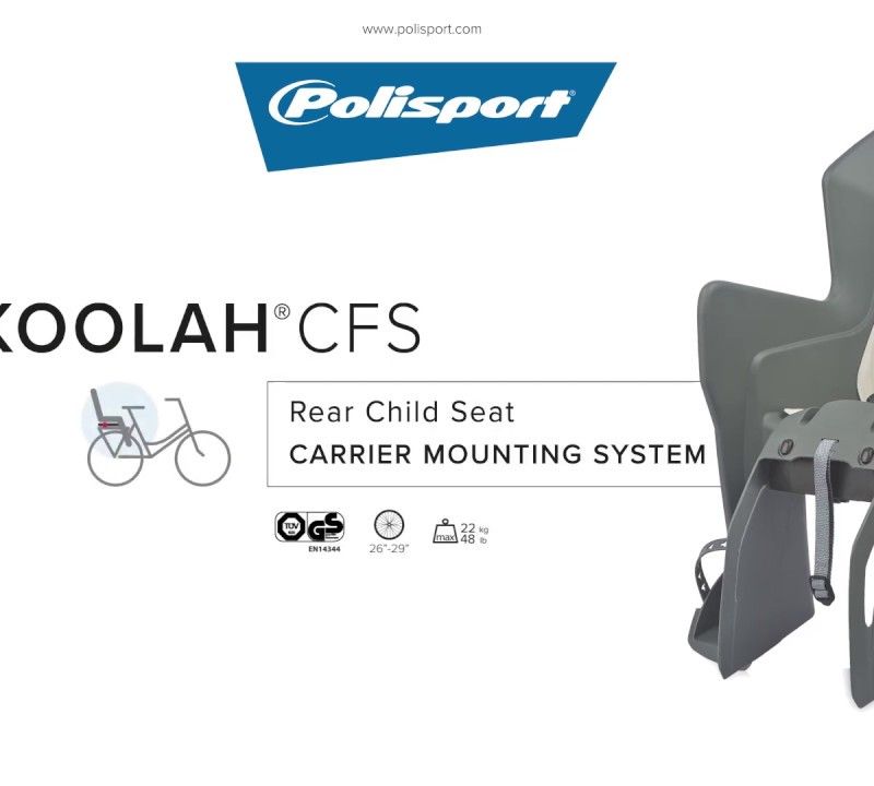 Седалка за велосипед със заден багажник Polisport Koolah CFS сиво-бежова FO 8631500013 7