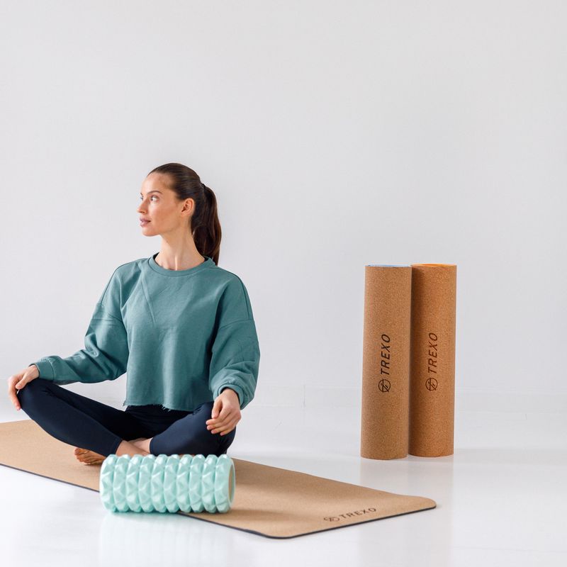 XTREXO EVA PVC зелен масажен валяк 11