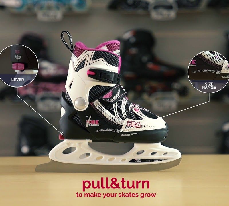 Детски ролкови кънки FILA Wizy black/salmon 10