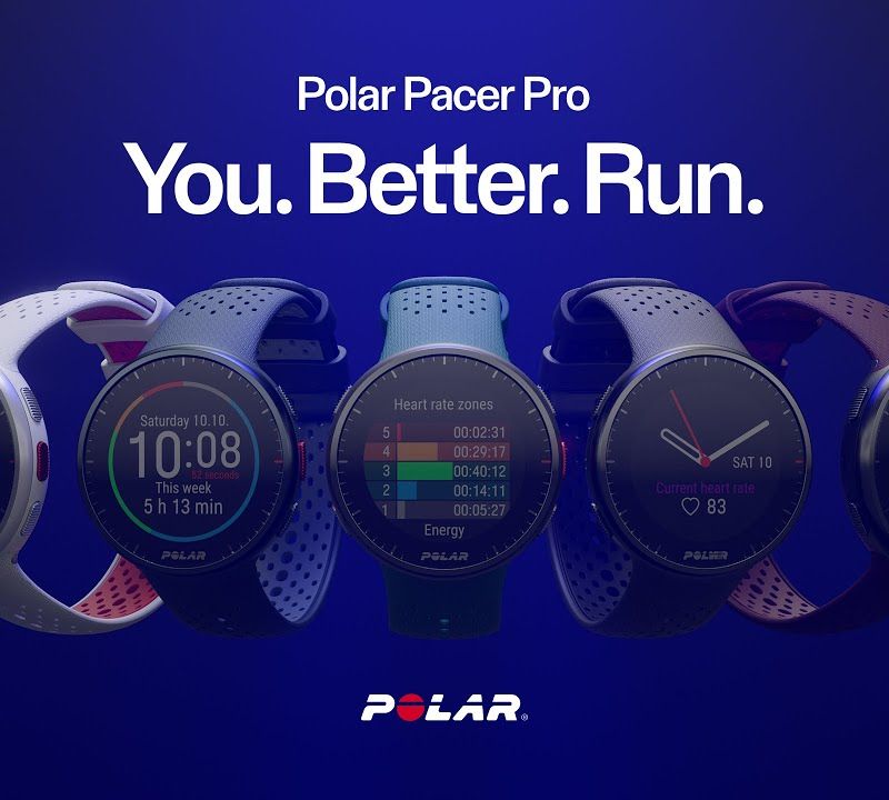 Часовник Polar Pacer PRO в цвят бордо PACER PRO MAR/PLUM 7