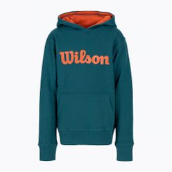 Детска качулка Wilson Script Cotton PO Hoody синя WRA769219