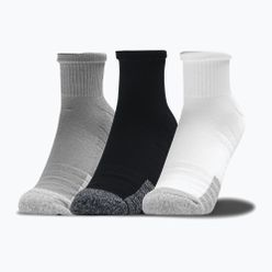 Under Armour Heatgear Quarter спортни чорапи 3 чифта сиво/черно/бяло 1353262