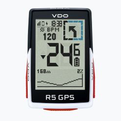 VDO R5 GPS Пълен комплект сензори за велосипеди черно-бял брояч 64052