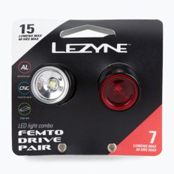 Lezyne комплект LED FEMTO DRIVE PAIR велосипедни светлини черни LZN-1-LED-1P-V104