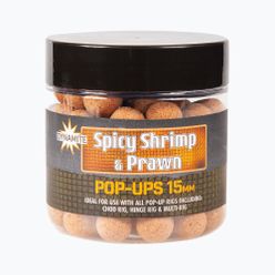 Dynamite Baits Spicy Shrimp & Prawn Pop Up 15mm кафяви топчета за плуване на шаран ADY040976