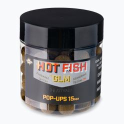 Dynamite Baits Hot Fish & GLM Pop Up 15mm кафяви топчета за плуване на шаран ADY041013
