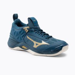 Мъжки обувки за волейбол Mizuno Wave Momentum Mid blue V1GA191251
