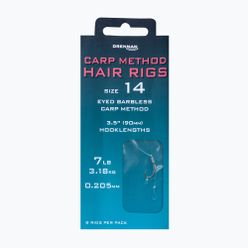 Drennan Carp Method Влакно за коса с капси и кука без бодли + влакно 8 бр. прозрачно HNHCMT014