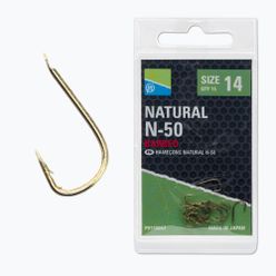 Preston Natural N-50 риболовни куки 15 бр. златни P0150057