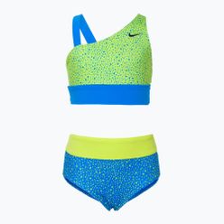 Nike Water Dots Асиметрични детски бикини от две части, синьо NESSC725