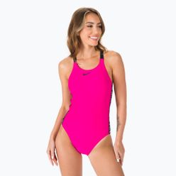 Дамски бански костюм Nike Logo Tape Fastback Pink NESSB130