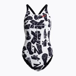 Дамски бански костюм от една част Nike Multiple Print Fastback black NESSC050