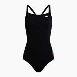 Дамски бански костюм от една част Nike Multiple Print Racerback Splice One black NESSC051