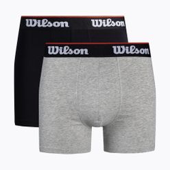 Мъжки боксерки 2-Pack Wilson черни, сиви W875H-270M