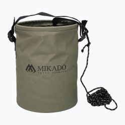 Сгъваема рибарска кофа Mikado с връв зелена AMC-021