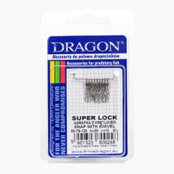 Dragon Super Lock въртящи се кукички 10 бр. сребърни PDF-50-75-120