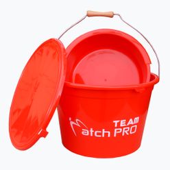 Червена рибарска кофа MatchPro с купа и капак 910943