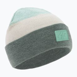 Детска зимна шапка 4F в зелено и бяло HJZ22-JCAD002