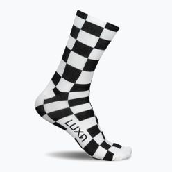 LUXA Squares чорапи за колоездене черно и бяло LUHE21SSQS