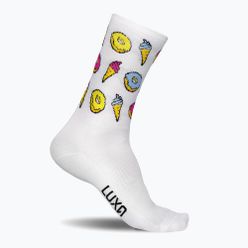 LUXA Donuts чорапи за колоездене бели LUAMSDS