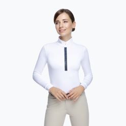 Състезателна дамска риза с дълъг ръкав Fera Stardust в бяло и тъмносиньо 1.1.l