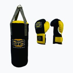 Детски боксов комплект Division B-2 7 кг чувал + 6oz боксови ръкавици черен DIV-JBS0002
