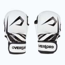Overlord Спаринг ръкавици за ММА граплинг от естествена кожа, бели 101003-W/M