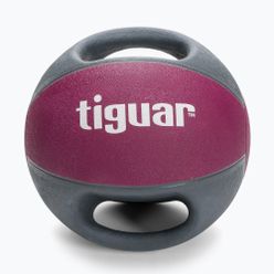 Tiguar 5 кг лилава и сива медицинска топка с дръжки TI-PLU005