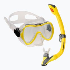 AQUA-SPEED детски комплект за гмуркане Enzo + Evo маска + шнорхел жълт 604