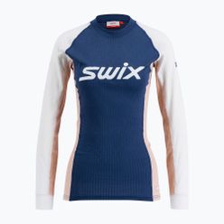 Дамска термо тениска Swix Racex Bodyw синьо и бяло 40816-75400-S