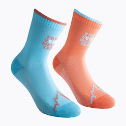 LaSportiva For Your Mountain синьо-оранжеви чорапи за бягане 69R402602