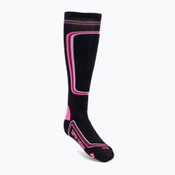 Дамски ски чорапи Mico Heavy Weight Primaloft black/pink CA00119