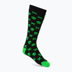 Детски чорапи Mico Medium Weight Warm Control Ski черно-зелени CA02699