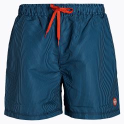 Мъжки къси панталони за плуване CMP тъмно синьо и оранжево 3R50857/10ZE