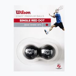 Wilson Staff Squash 2 топки Red Dot черни WRT617700+