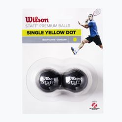 Wilson Staff Squash 2 топка Yel Dot черна WRT617800+