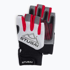 Ръкавици за катерене STUBAI Eternal 3/4 Finger бели и червени 950072