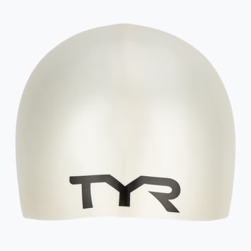 Детска шапка за плуване TYR Wrinkle-Free Silicone white